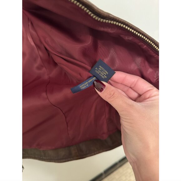 Polo Ralph Lauren brown cow leather jacket - Picture 5 of 8